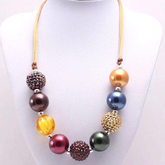 Girls Chunky Bubblegum Bead Boutique Necklace 🎀 - Picture 2 of 7